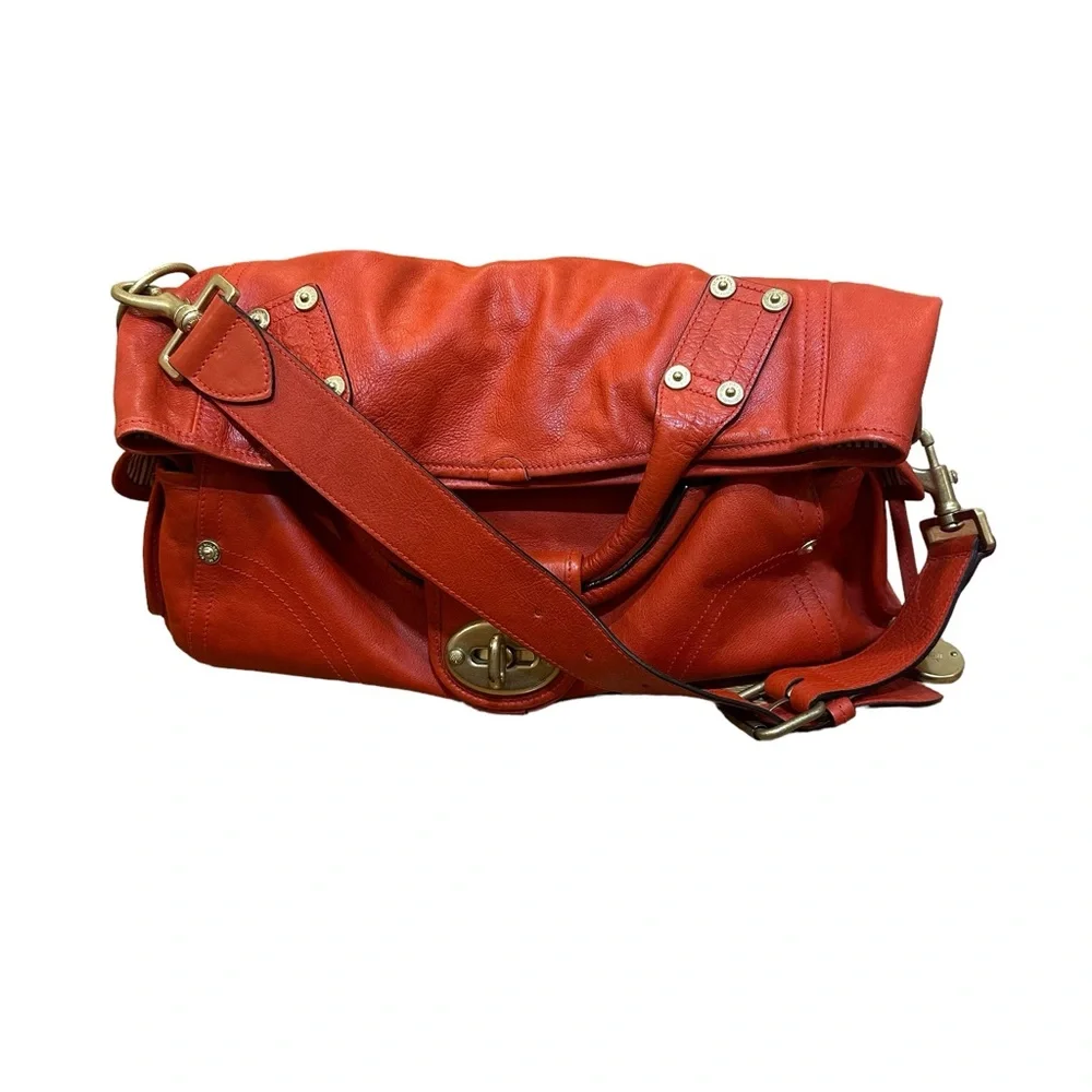 Mulberry "Jody" Leather Satchel Shoulder Bag Tote Clutch Purse, Red - Picture 9 of 14